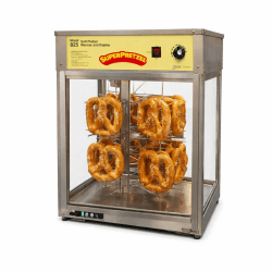 Soft pretzel warmer rental – commercial pretzel display machine
