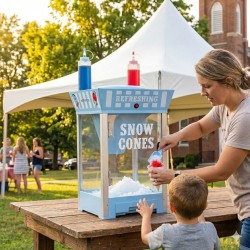Vintage style snow cone cart