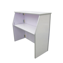 White portable bar rental (4 ft)